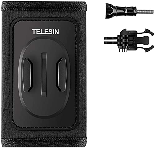 TELESIN Soporte de correa de hombro compatible para cámara, almohadilla de hombro ajustable y soporte de correa para GoPro Hero/Osmo Action/Inata 360 (correa de mochila)