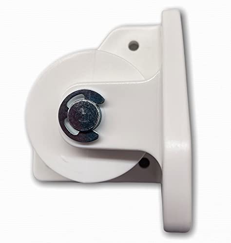 Teletoldo Polea Doble Lateral para Cuerda de pérgola (Blanco)