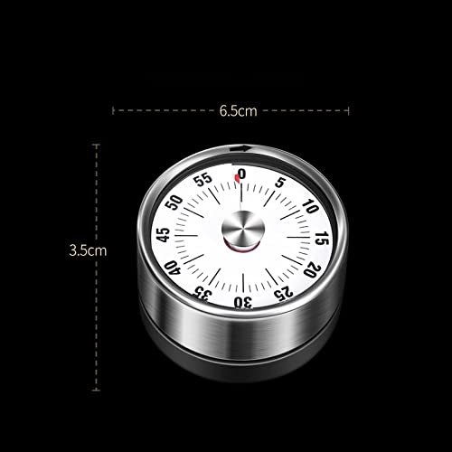 Temporizador analógico visual, temporizador de cocina de 55 minutos, temporizador de cuenta atrás para niños y adultos, indicador de tiempo restante, alarma acústica (negro)