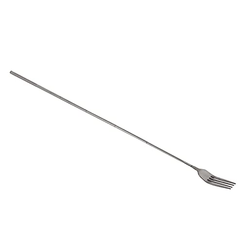 Tenedor de acero inoxidable para cena, 8,7~25,4 pulgadas (ajustable) Tenedor de mango largo telescópico antióxido sin bacterias para cena de barbacoa Postre de frutas