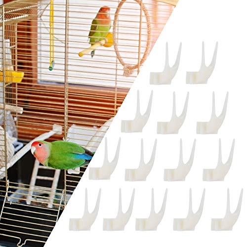 Tenedor de Comida para pájaros, 20 Piezas Tenedor de Fruta para pájaros Herramienta de alimentación de plástico para pájaros Suministros para Mascotas Accesorio de Jaula de pájaros