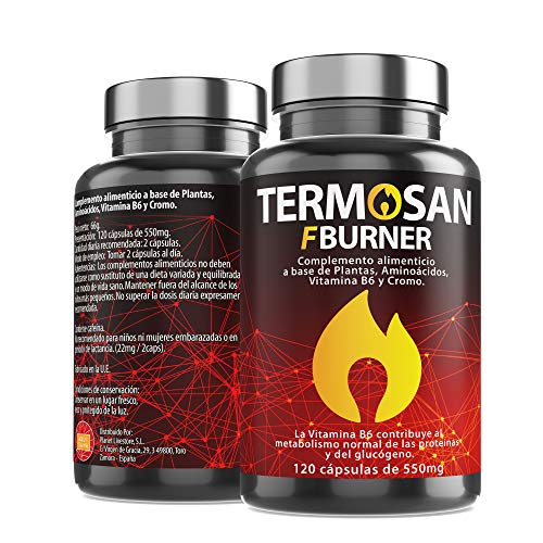 Termogénico y Adelgazante con Potente Acción Quemagrasas 120 cápsulas| L-Carnitina+Té Verde+ Garcinia Cambogia| Reduce el Apetito| Estimula el metabolismo| Aquisana