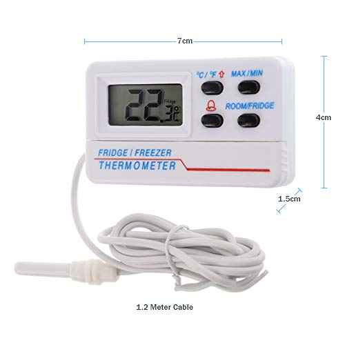 Termómetro digital calibrado para frigorífico y congelador con certificado de calibración rastreable de 2 puntos