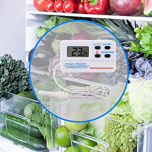 Termómetro digital calibrado para frigorífico y congelador con certificado de calibración rastreable de 2 puntos