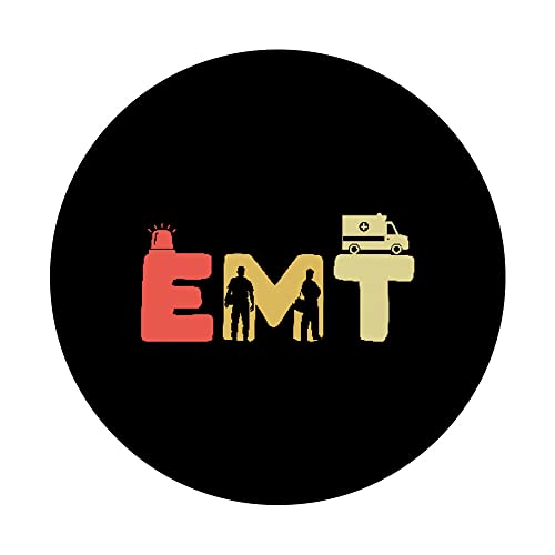 TES Técnico Médico Retro - Vintage Emergencia Sanitaria PopSockets PopGrip Intercambiable