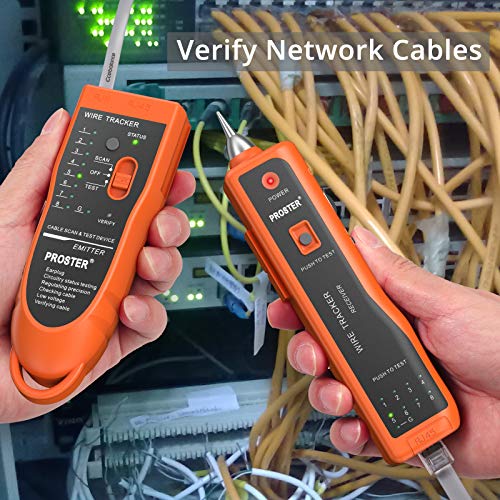 Tester de Cable Red XQ 350 Comprobador de Cables RJ45 RJ11 Herramienta Comprobadora LAN con Sonda Auriculares Tester Cable Lineas Telefonicas Medidor Continuidad de Cable LAN Ethernet BNC