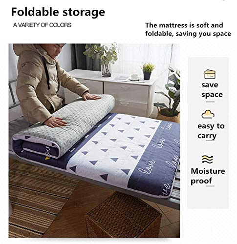 TGBY Plegable Color sólido colchón Suelo Tatami Antideslizante Japonesa Tradicional Colchón De Piso Acolchado Comodo futón Estera para Estudiante Dormitorio EtcA-90x200cm(35x79inch)