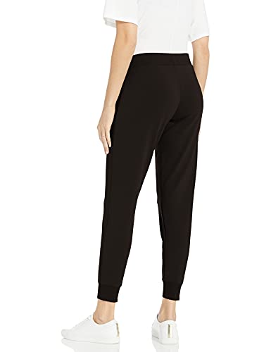 The Drop Grace Pantalón para correr supersuave elástico con bajos acanalados para Mujer, Negro, L