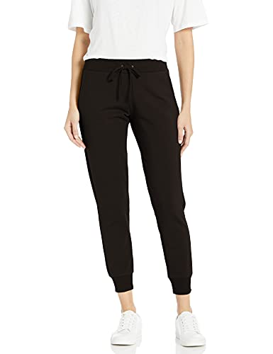 The Drop Grace Pantalón para correr supersuave elástico con bajos acanalados para Mujer, Negro, L