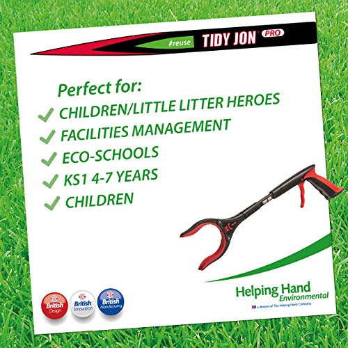 The Helping Hand Company Tidy Jon Pro, Rojo/Plateado, 18-Inch