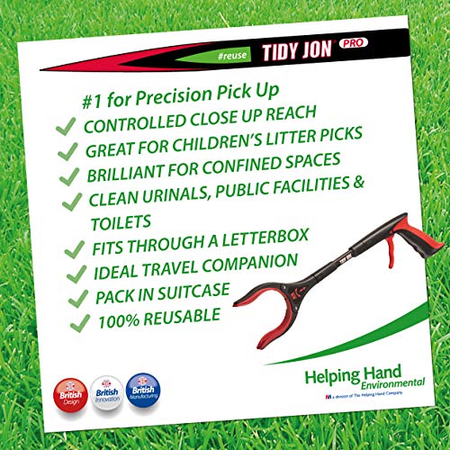 The Helping Hand Company Tidy Jon Pro, Rojo/Plateado, 18-Inch