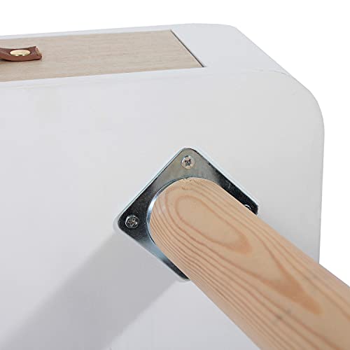 THE HOME DECO FACTORY HD3739 MESITA Noche, Madera, Blanco, 35x35x48 cm