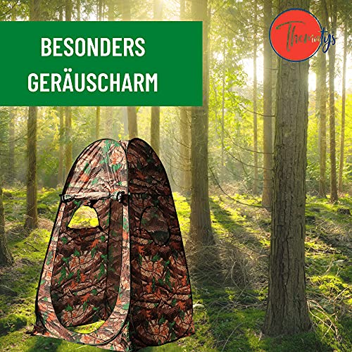 thematys Carpa de Caza Camuflaje en 2 diseños Diferentes - Carpa de Camuflaje sin Suelo Caza en el Bosque (Style 1)