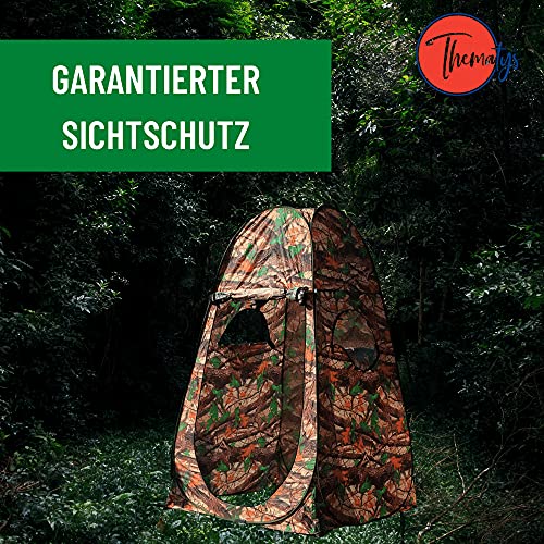 thematys Carpa de Caza Camuflaje en 2 diseños Diferentes - Carpa de Camuflaje sin Suelo Caza en el Bosque (Style 1)
