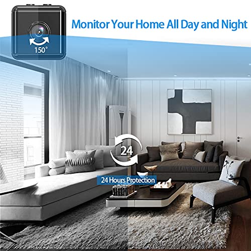 THEXLY Cámara espía Oculta Cuadrada HD 1080p - Mini cámara espía WiFi para Ver en el móvil - Vigilancia camuflada con Sensor de Movimiento y visión Nocturna