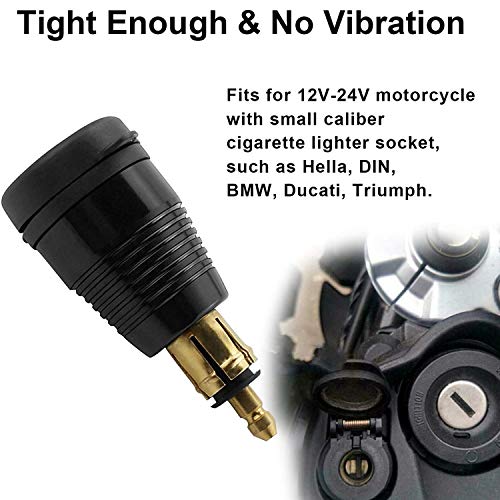 Tiamu Conector DIN Hella para motocicleta, cargador impermeable, un cargador USB QC3.0 y tipo C de 30 W