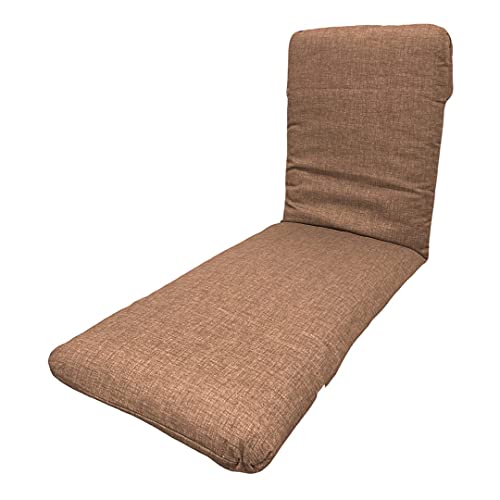 TIENDA EURASIA® Cojín para Tumbona de Jardín - 10 Colores - Cojín Acolchado Relleno de Fibra - Medidas 180 x 50 x10 cm (Chocolate)