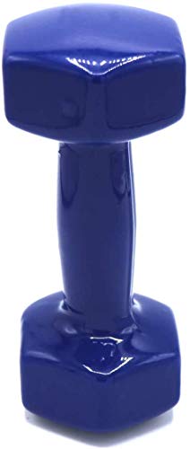 TIENDA EURASIA® Pack 2 Mancuernas - Juego de Mancuernas con Recubrimiento de Vinilo - 1Kg / 6Kg - Ideal para Hacer Ejercicio en Casa (Azul, 4Kg)