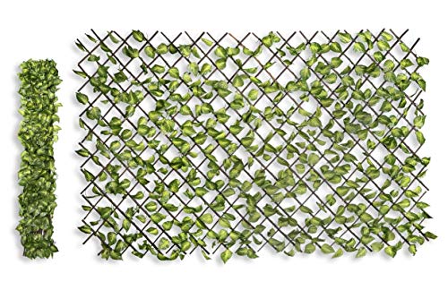 TIENDA EURASIA® Valla Decorativa de Hojas Artificiales Extensible. Varias Medidas. Ideal para Dar un Toque Fresco a tu hogar. (90 x 180 cm)