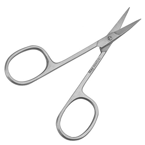 Tijera pieles para zurdos - Corte curvo - Acero inoxidable