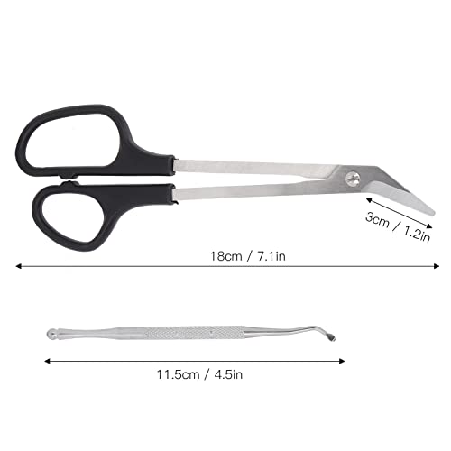 Tijeras para Uñas de los Pies, Mango Largo, Ergonómico, Diseño único, Cortaúñas con Recogedor de Uñas para Adultos, Ancianos, Tijeras de Acero Inoxidable para Uñas de los Pies