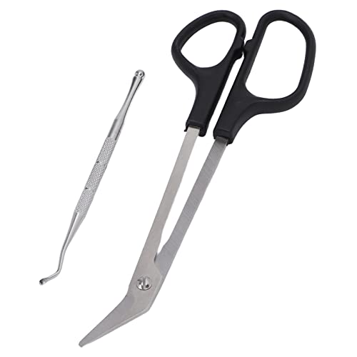 Tijeras para Uñas de los Pies, Mango Largo, Ergonómico, Diseño único, Cortaúñas con Recogedor de Uñas para Adultos, Ancianos, Tijeras de Acero Inoxidable para Uñas de los Pies