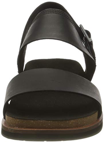 Timberland Amalfi Vibes 2 Band, Sandalias Hombre, Negro Black Leather, 44 EU