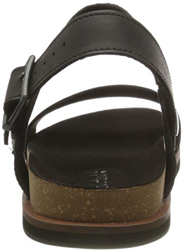 Timberland Amalfi Vibes 2 Band, Sandalias Hombre, Negro Black Leather, 44 EU