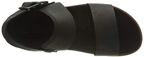 Timberland Amalfi Vibes 2 Band, Sandalias Hombre, Negro Black Leather, 44 EU