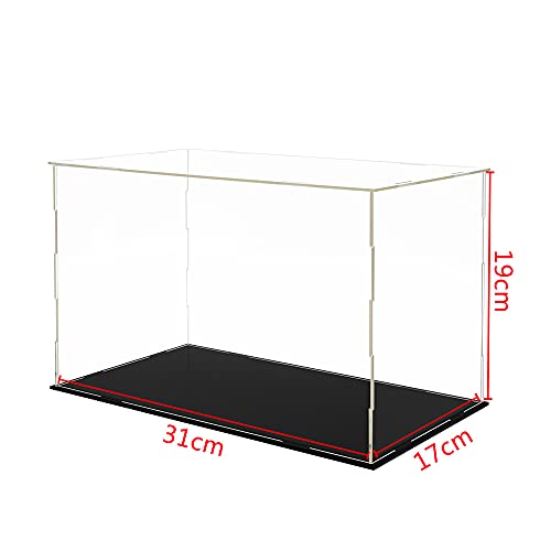 Tingacraft Acrílico Vitrina Cristal (31 x 17 x 19 cm) para Figura 15cm 1/12, Caja Metacrilato Expositor para Colecciones