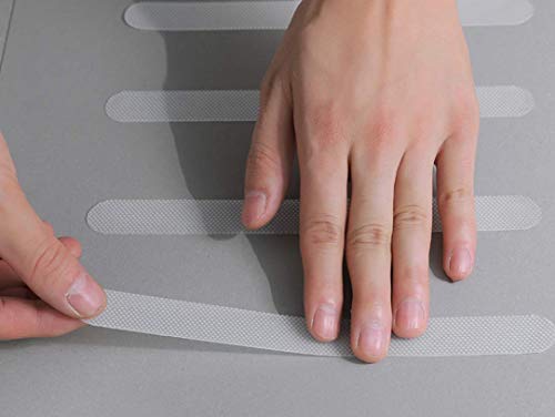 Tiras Antideslizantes para Ducha y bañera, Juego de 40 Adhesivos Antideslizantes para Ducha y bañera, Color Transparente, Alfombrilla para bañera Antideslizante, 20X2CM
