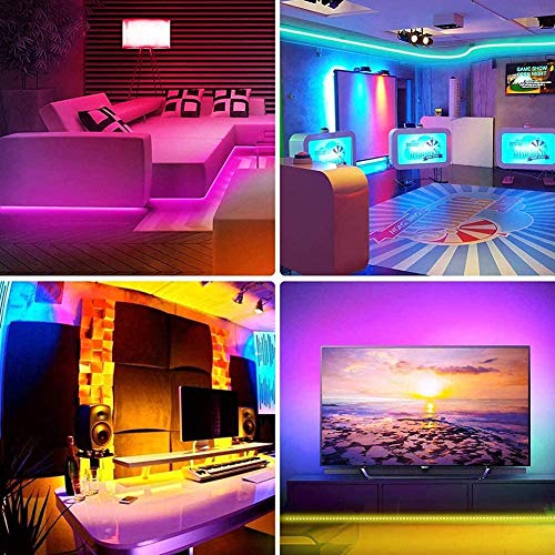 Tiras LED 5M, SHOPLED Luces LED RGB 5050 con Control Remoto de 44 Botones, Tira LED 20 Colores 8 Modos de Brillo y 6 opciones DIY para la Habitación, Dormitorio, Techo