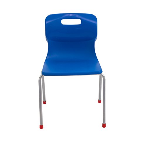 Titan 4 Pierna Aula Silla – Tamaño 4, Edades 8 – 9 años, Pack de 4, plástico, Azul, 4 Piezas