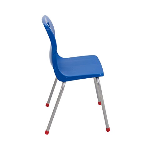 Titan 4 Pierna Aula Silla – Tamaño 4, Edades 8 – 9 años, Pack de 4, plástico, Azul, 4 Piezas