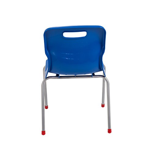 Titan 4 Pierna Aula Silla – Tamaño 4, Edades 8 – 9 años, Pack de 4, plástico, Azul, 4 Piezas