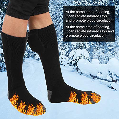 TMISHION Calcetines con calefacción eléctrica Calcetines con calefacción eléctrica Unisex Batería Seca Calentador de pies de Invierno Medias térmicas