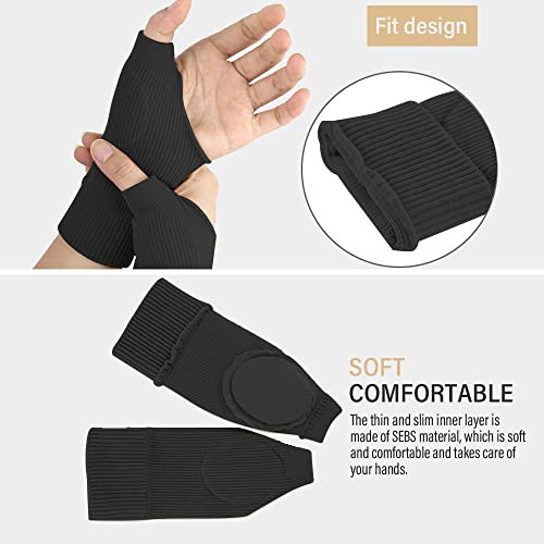 TOFBS 1 pares de guantes artritis sin dedos para artritis artrosis y alivio del dolor de artritis reumatoide, tendinitis del túnel carpiano, para juegos de tecnológicos y mujeres (Nero S)