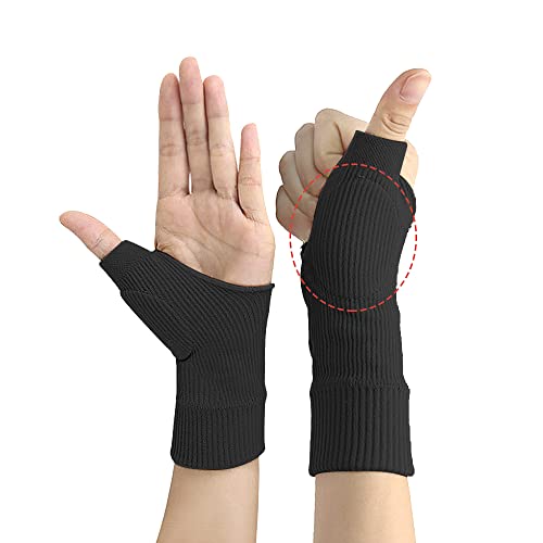 TOFBS 1 pares de guantes artritis sin dedos para artritis artrosis y alivio del dolor de artritis reumatoide, tendinitis del túnel carpiano, para juegos de tecnológicos y mujeres (Nero S)
