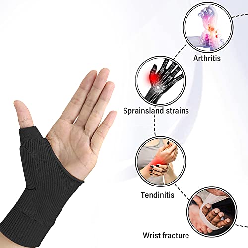 TOFBS 1 pares de guantes artritis sin dedos para artritis artrosis y alivio del dolor de artritis reumatoide, tendinitis del túnel carpiano, para juegos de tecnológicos y mujeres (Nero S)
