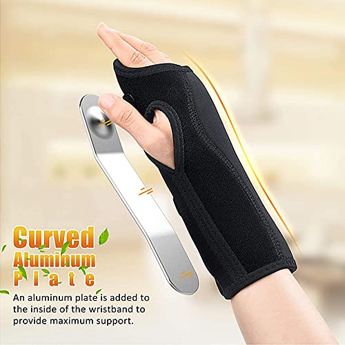 TOFBS Muñequera Tunel Carpiano, Muñequeras Ortopedicas con Férula de Metal para Síndrome de Túnel Carpiano, Alivio del Dolor de Fracturas de Muñeca, Esguinces, Artritis, Tendinitis