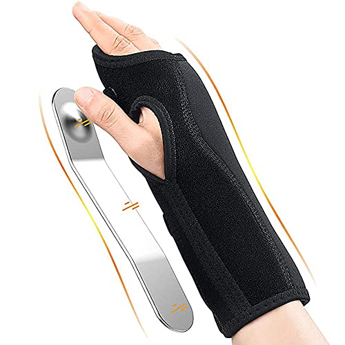 TOFBS Muñequera Tunel Carpiano, Muñequeras Ortopedicas con Férula de Metal para Síndrome de Túnel Carpiano, Alivio del Dolor de Fracturas de Muñeca, Esguinces, Artritis, Tendinitis