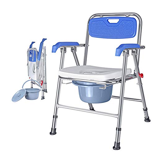 Toilet chair Silla de Inodoro Plegable, Silla WC portátil para Adultos y Silla de Ducha, Peso Pesado 500 lbs