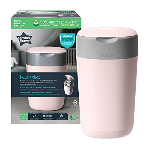 Tommee Tippee Sangenic Sistema avanzado para desechar pañales Twist & Click, Rosa