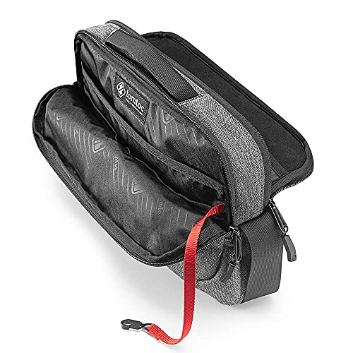 tomtoc Bandolera para 11" iPad Pro 2021-2018 (3.ª, 2.ª y 1.ª Generación), 10,9" iPad Air 4, 10,2" iPad 8, Bolso Cruzado de Tejido contra Salpicadura con Organización Ingeniosa para Accesorios