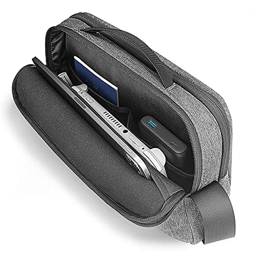 tomtoc Bandolera para 11" iPad Pro 2021-2018 (3.ª, 2.ª y 1.ª Generación), 10,9" iPad Air 4, 10,2" iPad 8, Bolso Cruzado de Tejido contra Salpicadura con Organización Ingeniosa para Accesorios