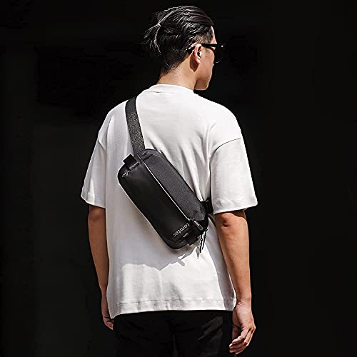 tomtoc Bandolera Sling Bag Unisex, Bolso Cruzado Moderno y Elegante de Material Resistente, Riñonera para Escuelas, Viajes, Trabajo, Gym, EDC Bag Pequeño Mini para Transporte Diaria
