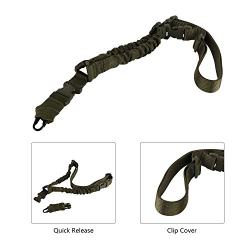 ToopMount Correa de Nylon Honda del Arma Rifle Ajustable para el Rifle de Caza Airsoft Paintball táctico (Green)