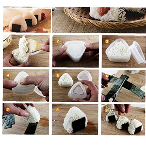 TOSSPER 7 Pcs Cocina Gadgets Onigiri Set para Rollos De Sushi Sushi Molde Onigiri Rice Ball Bento Press Maker DIY Herramientas Accesorios De Cocina