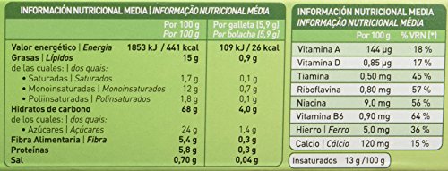Tosta Rica Fibra Caja de Galletas, 860g