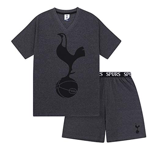 Tottenham Hotspur FC - Pijama Corto para Hombre - Producto Oficial - Gris - Mediana